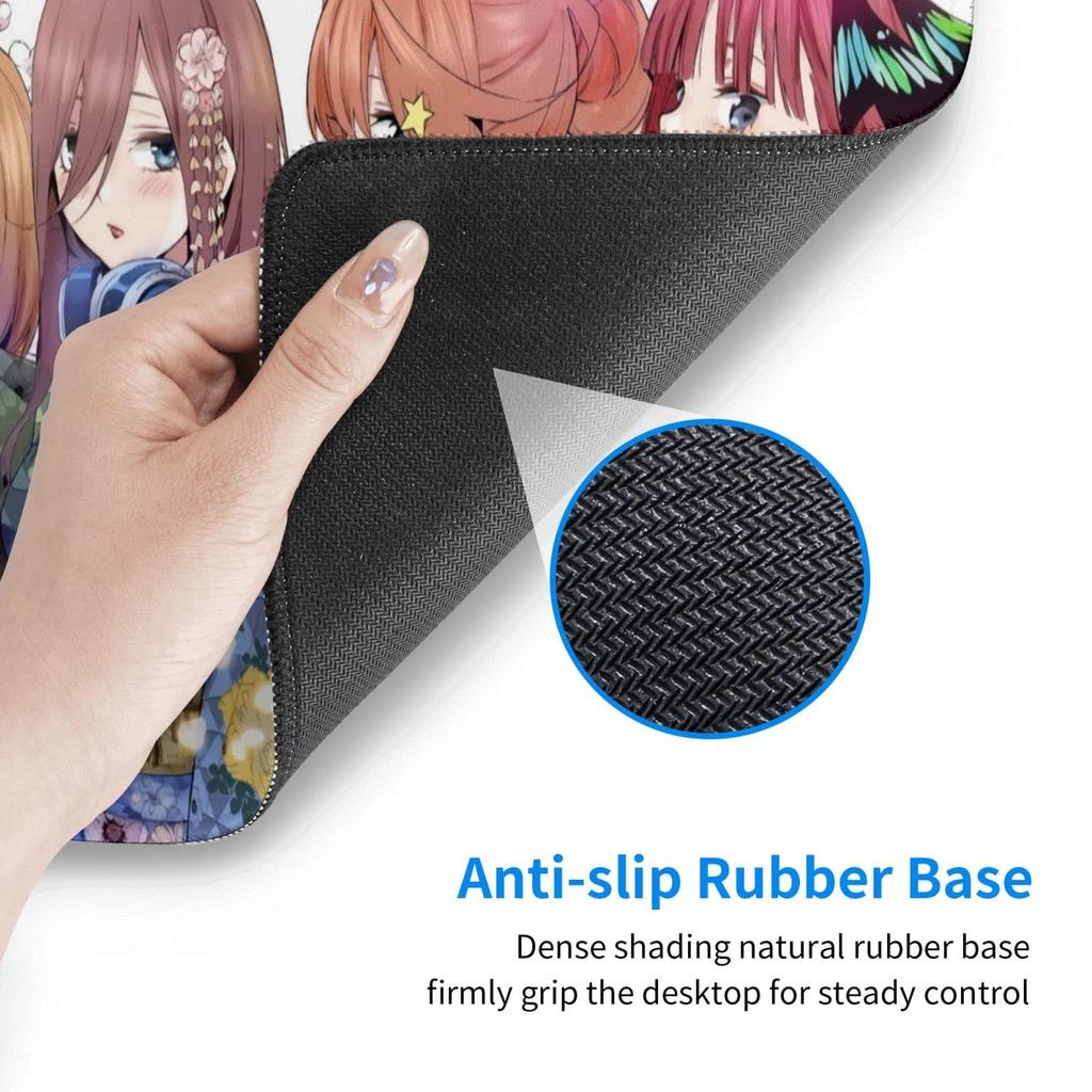 The Quintessential Quintuplets Nakano Cinco Irmãs Quimono Popular Extra Grande Espesso Mouse Pad Toalha de Mesa Tamanho 75x40