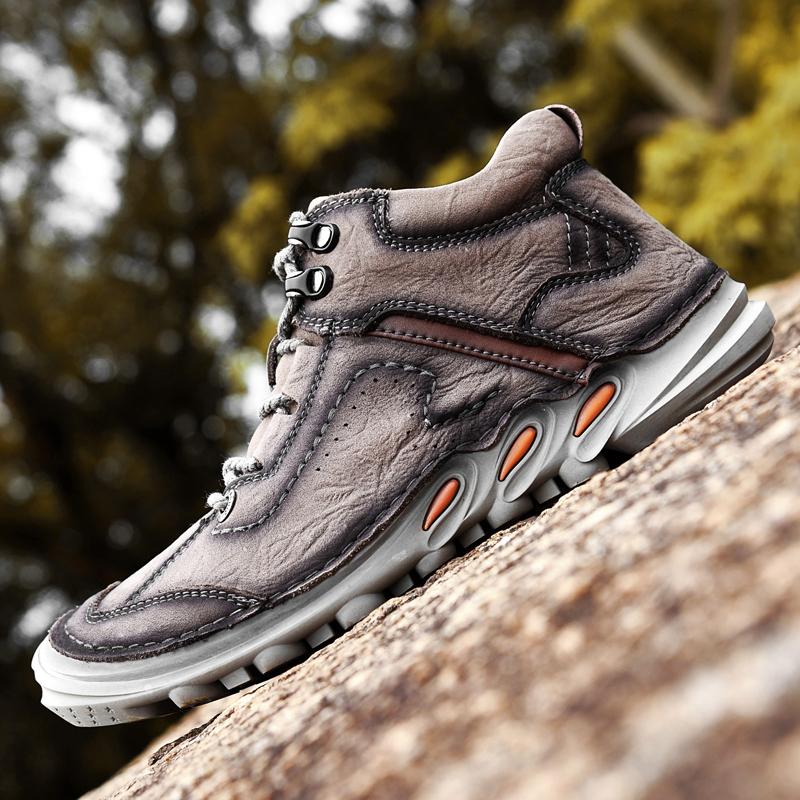 Satın alın Men Skid Resistant Hiking Shoes Fashion Mountain Boots