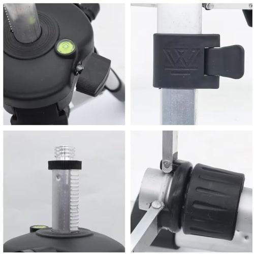 zmart Height Adjustable Metal Tripod for Laser Levels, 5/8" Mounting Screw, 24-41cm, Aluminum Alloy Holder, Surveying Equipment, Level, Laser Marker,