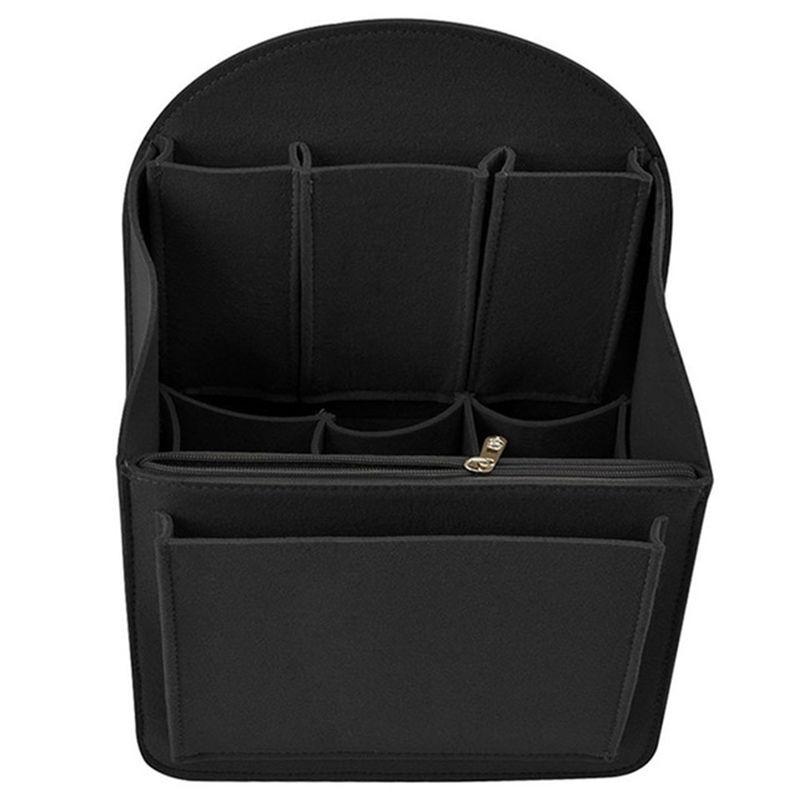 Multi-Pockets Backpack Insert Storage Felt Insert Bags Portable Travel Cosmetic Books Phone IPad Umbrella Wallet Liner Organizer