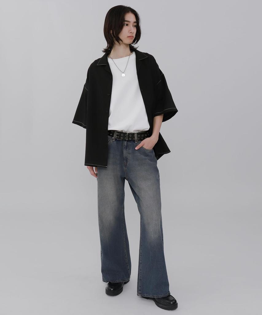 WEGO Flared Denim Size Perfect for Fall and and as a Gift Men's Pants, M, Medium-Dark Denim, Streetwear, Winter,