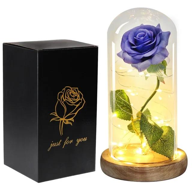Beauty and Beast Artificial Flower Glass Cover Eternal Rose Birthday Gift Valentine's Day Gift