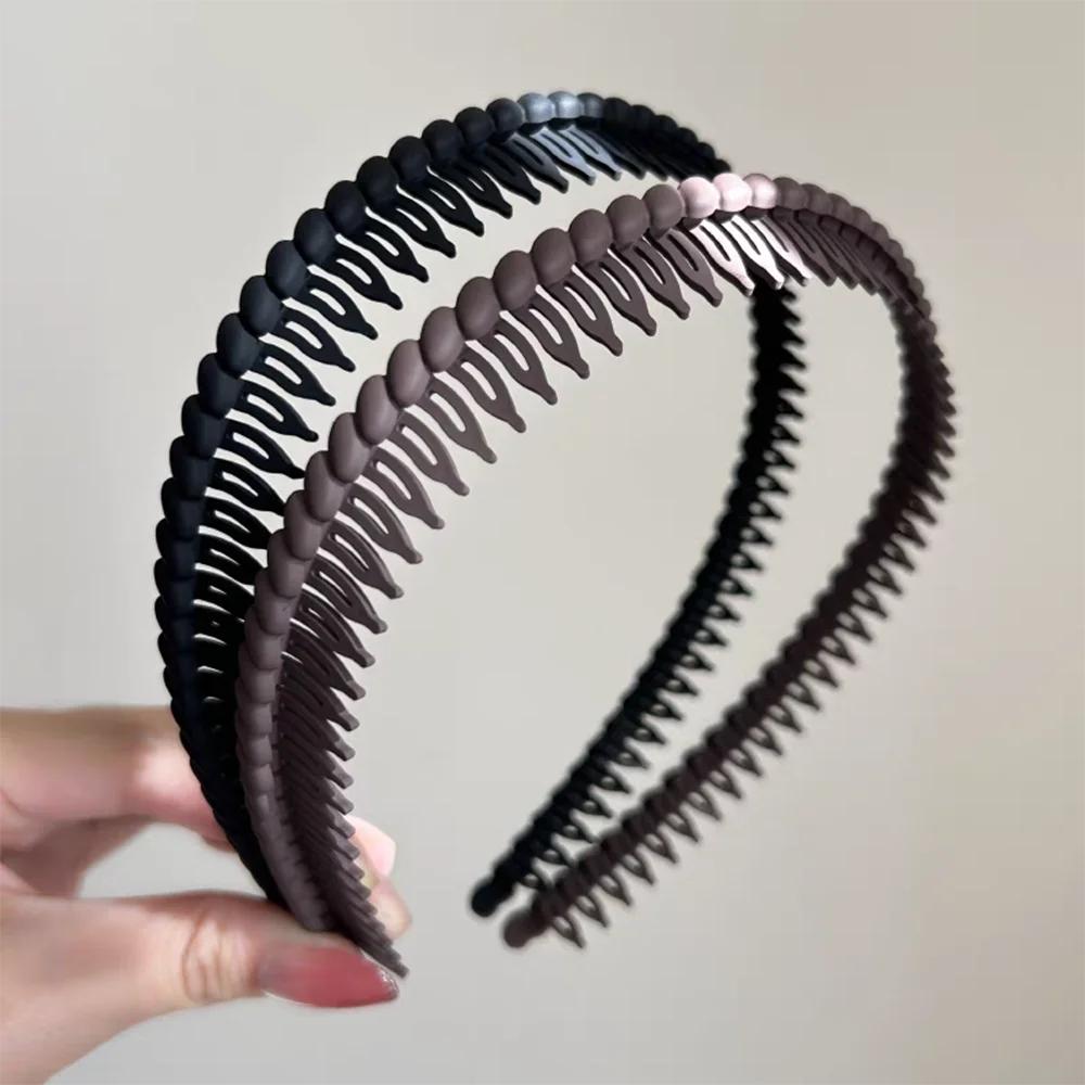 2pc Good Solid Tooth Simple Style Hairbands Headbands for Women Girls Men Sport Washface Non-slip Korean Hair Accessories Tool