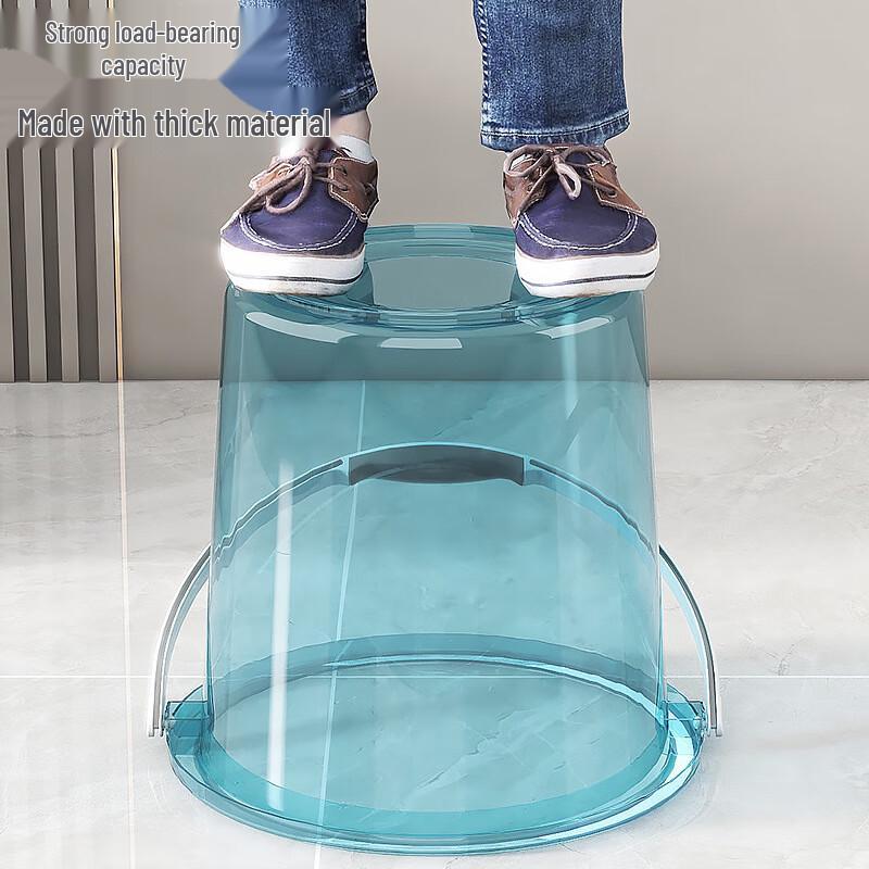 HUIHUADU Large Capacity Transparent Plastic Bucket with Handle
