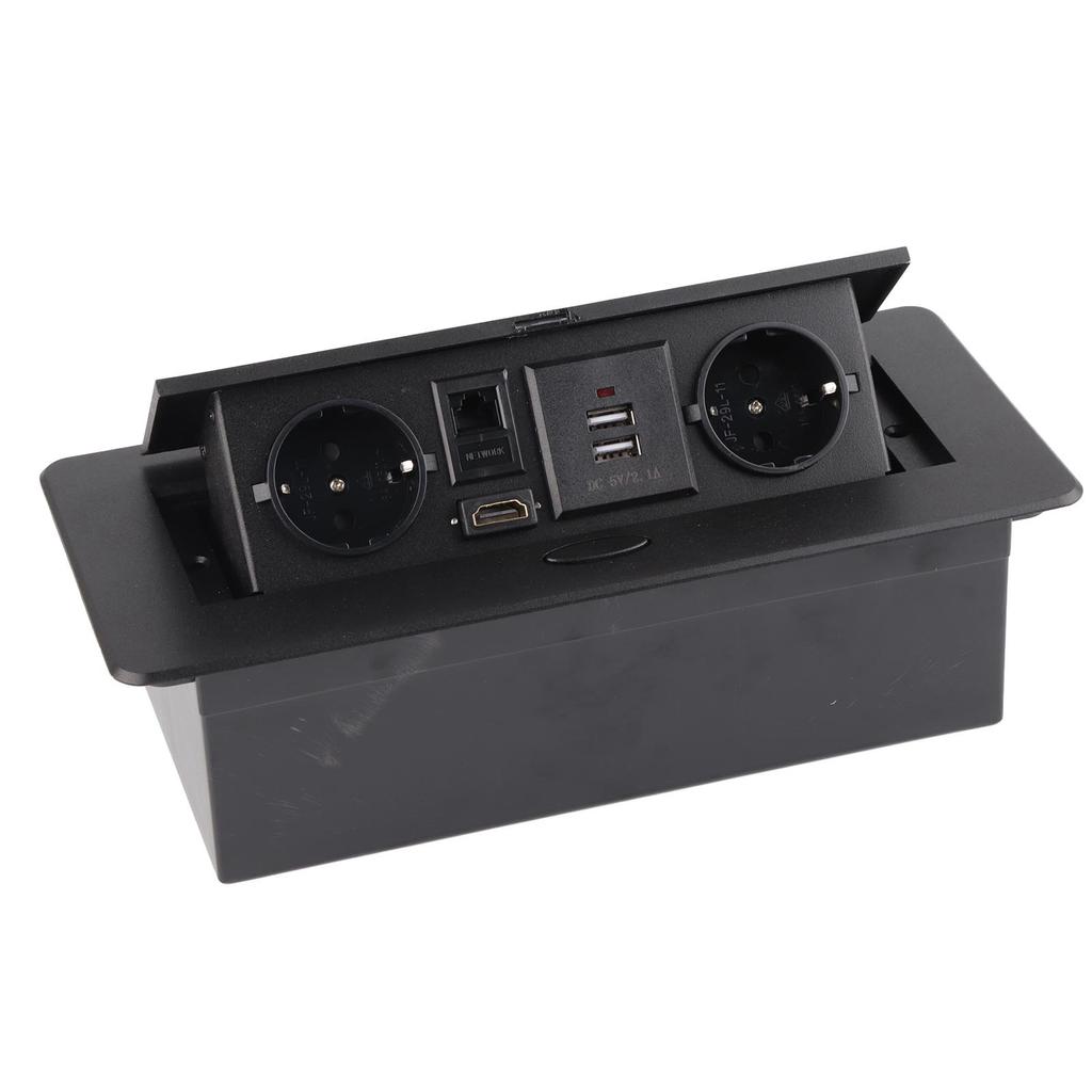 Priza de Podea Aluminiu Aliaj Modern Rezistent la Praf Ieșire Încastrată cu USB Mufă Rețea Video