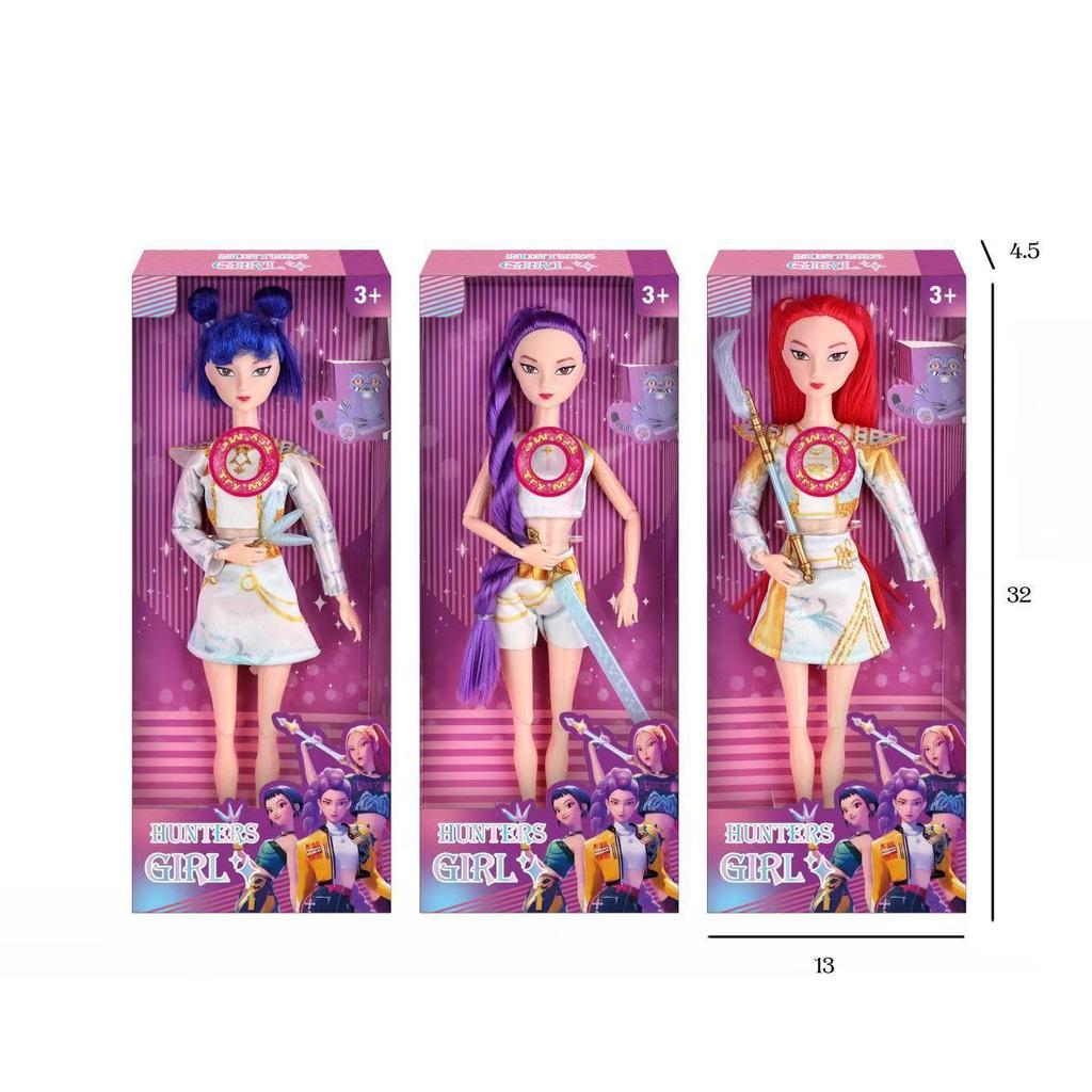 11.5-Inch K-POP Demon Hunter Doll with Light & Music - White Outfit, 11 Joints