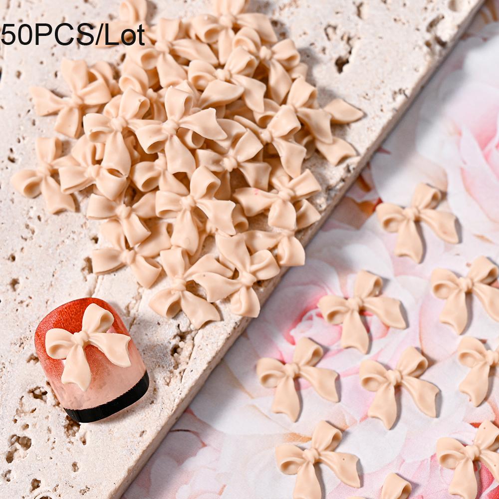 50/100 pezzi Rosa Bianco Kawaii Fiocco Ciondolo per Unghie 3D Resina Fiocco Flatback Gemme per Unghie 8*10mm Strass Gioielli per Nail Art #Papillon