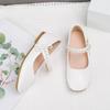 Girls' Spring & Autumn Princess Soft-Soled Leather Shoes: Stylish White Baby & Student Performance Footwear