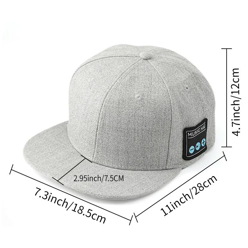 Multifunctional Outdoor Hat with Bluetooth Speakers Wireless Headphones Detachable Adjustable Music Baseball Cap Running Sports