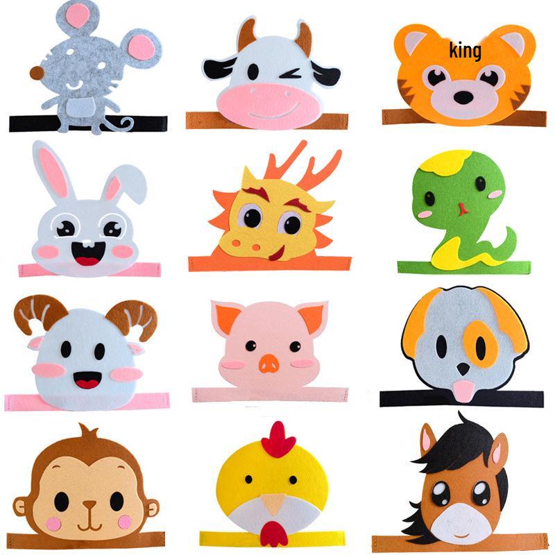 Flickering Halloween Cartoon Animal Hat for Kids & Adults - Perfect for Parent-Child Performances & Costumes