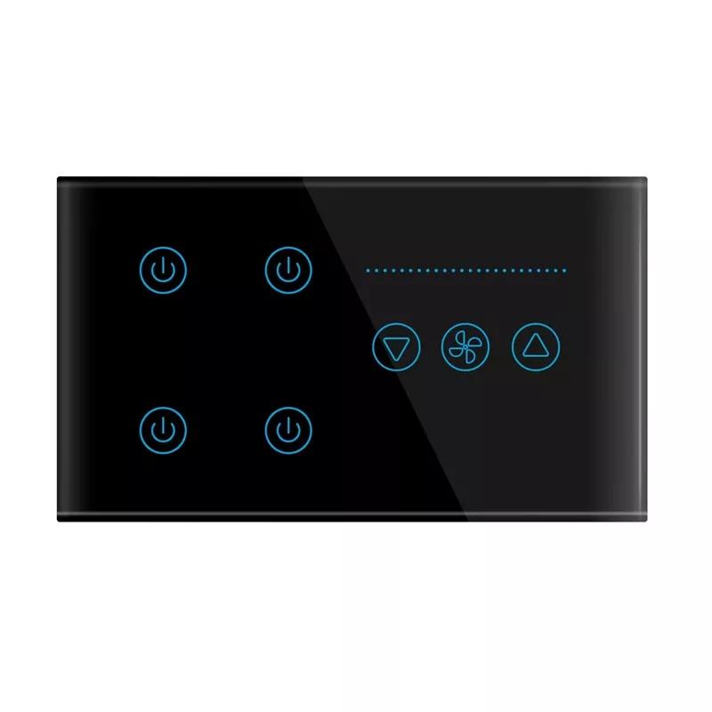 WiFi RF433 Smart Fan Light Switch Tuya Remote Various Speed Control Fan Lamp Wall Switch