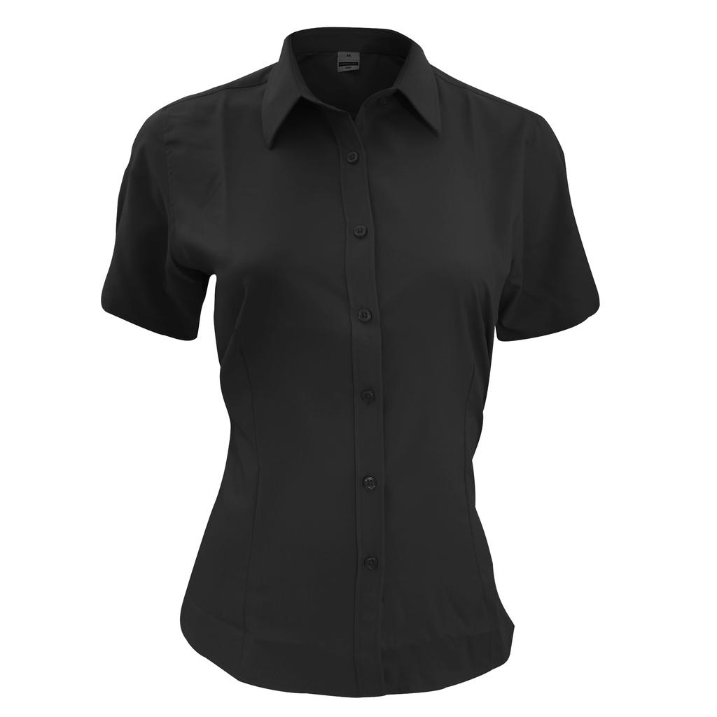 Henbury Womens/Ladies Wicking Short Sleeve Work Shirt