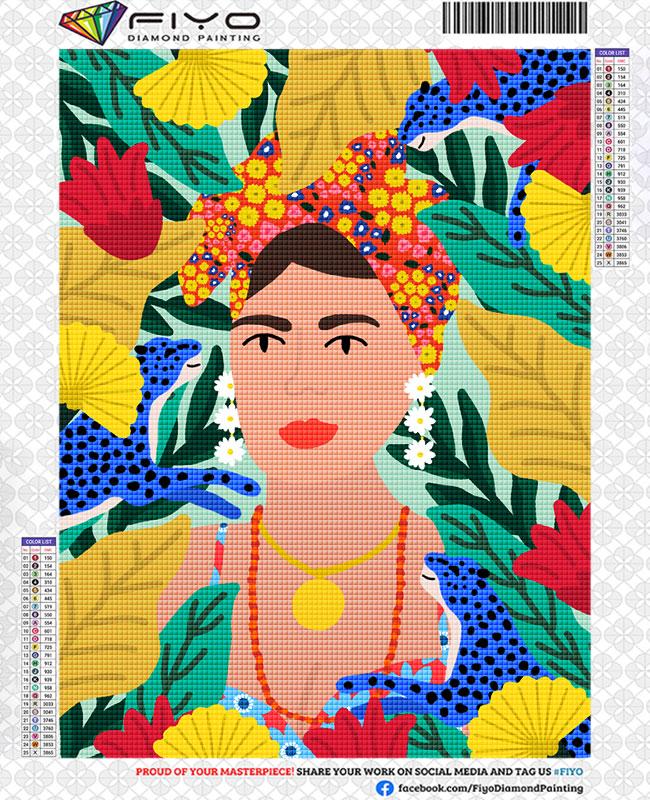 5D Diamant Malerei Tropical Bunte Mädchen Blume Diamant Stickerei Wand Kunst Kreuz Stich Bilder Für Wohnzimmer Wohnkultur quadro