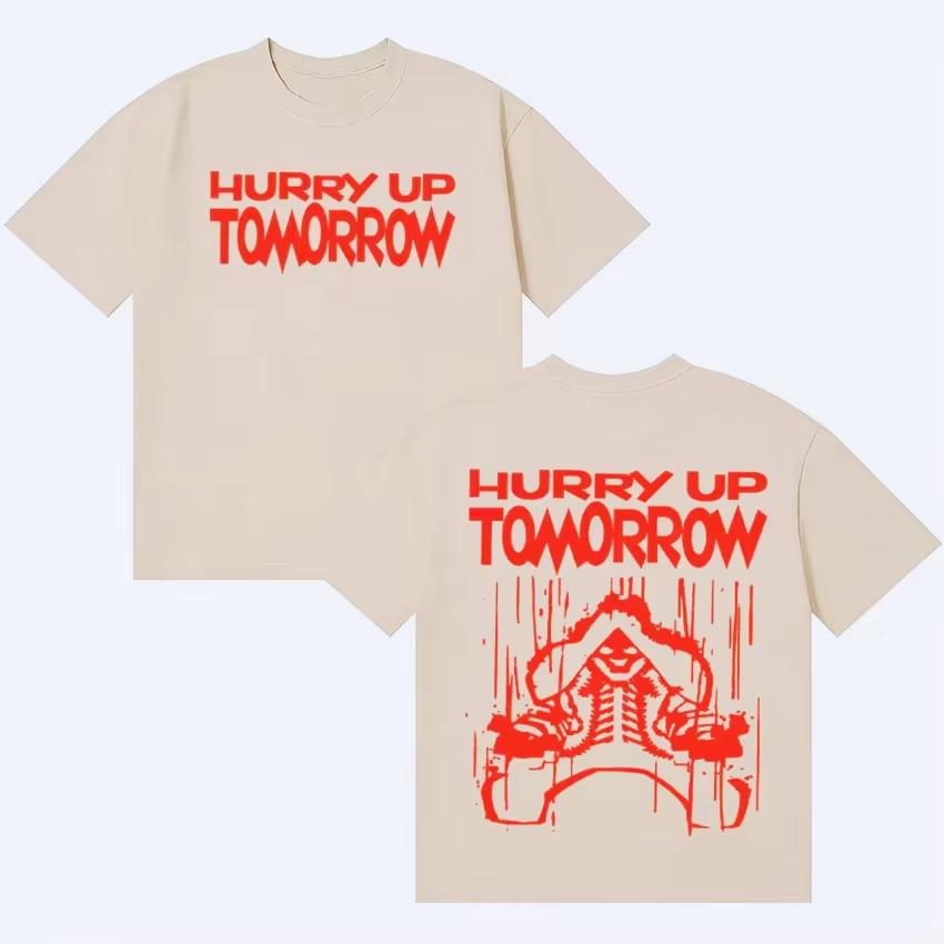 Modisches Lässiges Streetwear T-Shirt Für Musikfans The Weeknd Beeil Dich Morgen Print Lässiges Komfort Top Unisex Und Unisex T-Shirt