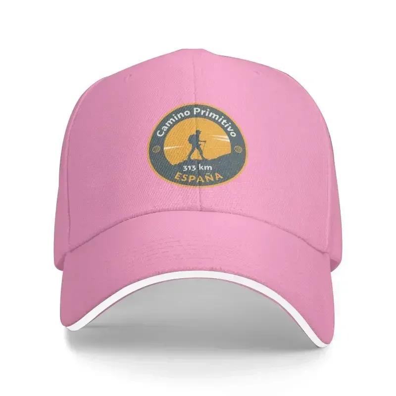 Klassische Jakobsmuschel Baseballkappe für den Jakobsweg, Damen Herren, Verstellbar, Spanien, Primitivo, Papa Hut, Sonnenschutz