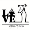 1PC Love Metal Wall Art Vintage Cast Iron Decor for Living Room Office Cafe Home Gift