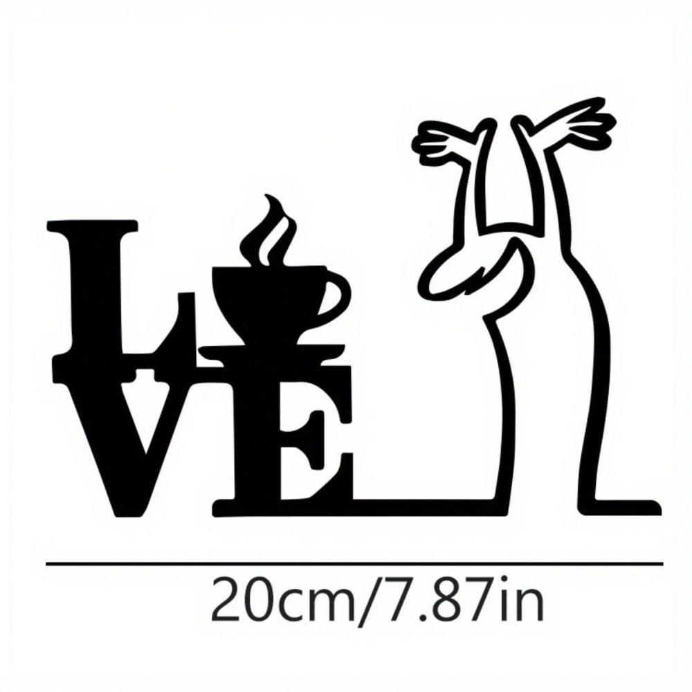 1PC Love Metal Wall Art Vintage Cast Iron Decor for Living Room Office Cafe Home Gift