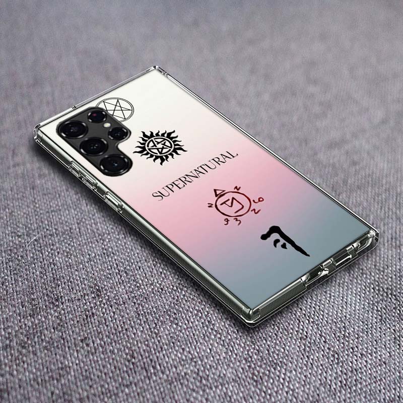 Angel Castiel Supernatural Phone Case For Samsung Galaxy S24 S23 S21 S20 FE S22 S26 Ultra S25 Edge S10 Plus Cover Clear TPU Capa