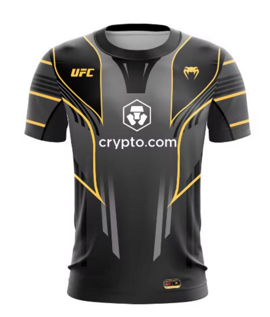UFC Venom Crypto Rövid Ujjú Póló, Sportos Atlétikai Teljesítményű Póló
