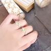 Small Fresh Enamel Dripping Oil Camellia Butterfly Opening Ring Cool Feeling Niche Light Luxury High Sense Ring Women'S Model
