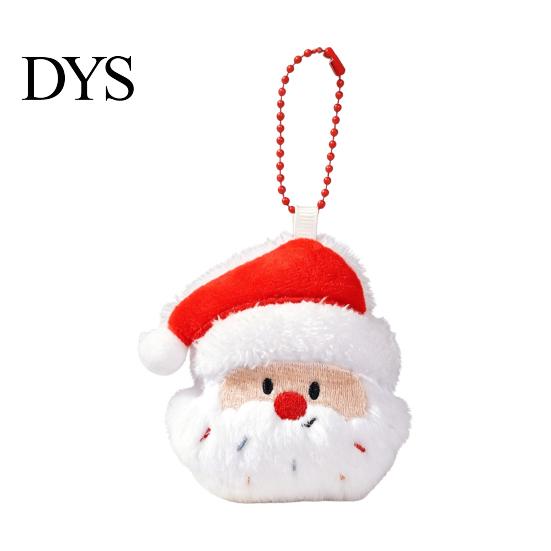Cute Holiday Decorations for Kids Christmas Plush Keychain, Stuffed Santa Wreath Gingerbread Ornaments, Festive Charms Gifts Bag Charm Accessory