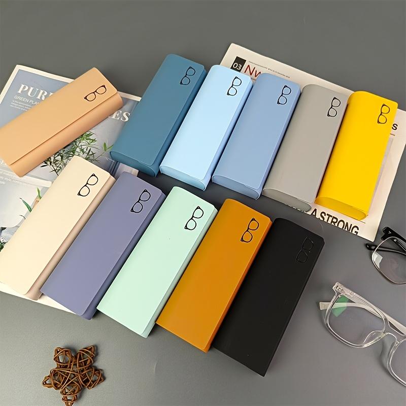 Handmade Leather Glasses Case Myopia Glasses Sunglasses Storage Box AntiSlip Lining Large Capacity Glasses Case Home Accessories