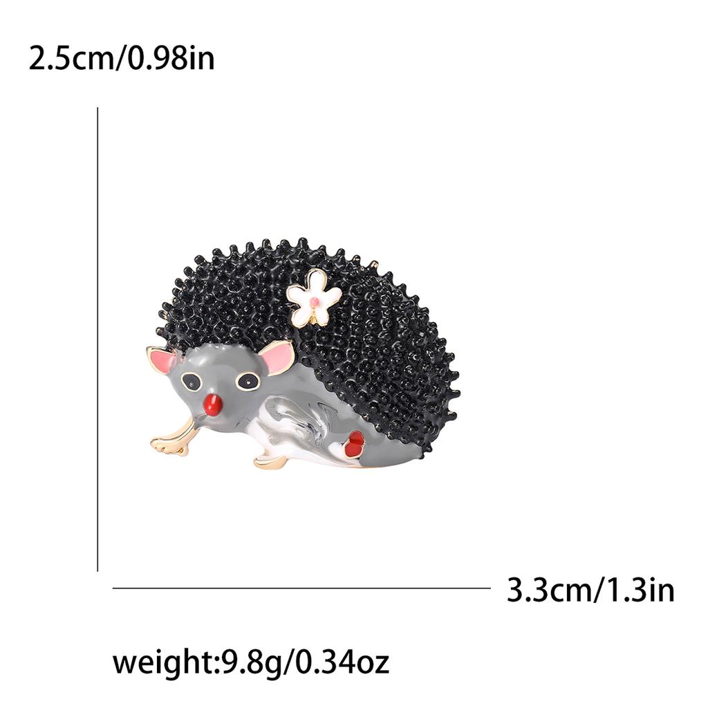 Enamel Hedgehog Brooches for Women Unisex Small Animal Pins Banquet Party Backpack Gifts Jewelry Accessories