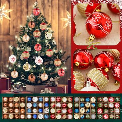 16 Kerstballen Kerstboomversieringen Rotan Kleine Bal Hangers