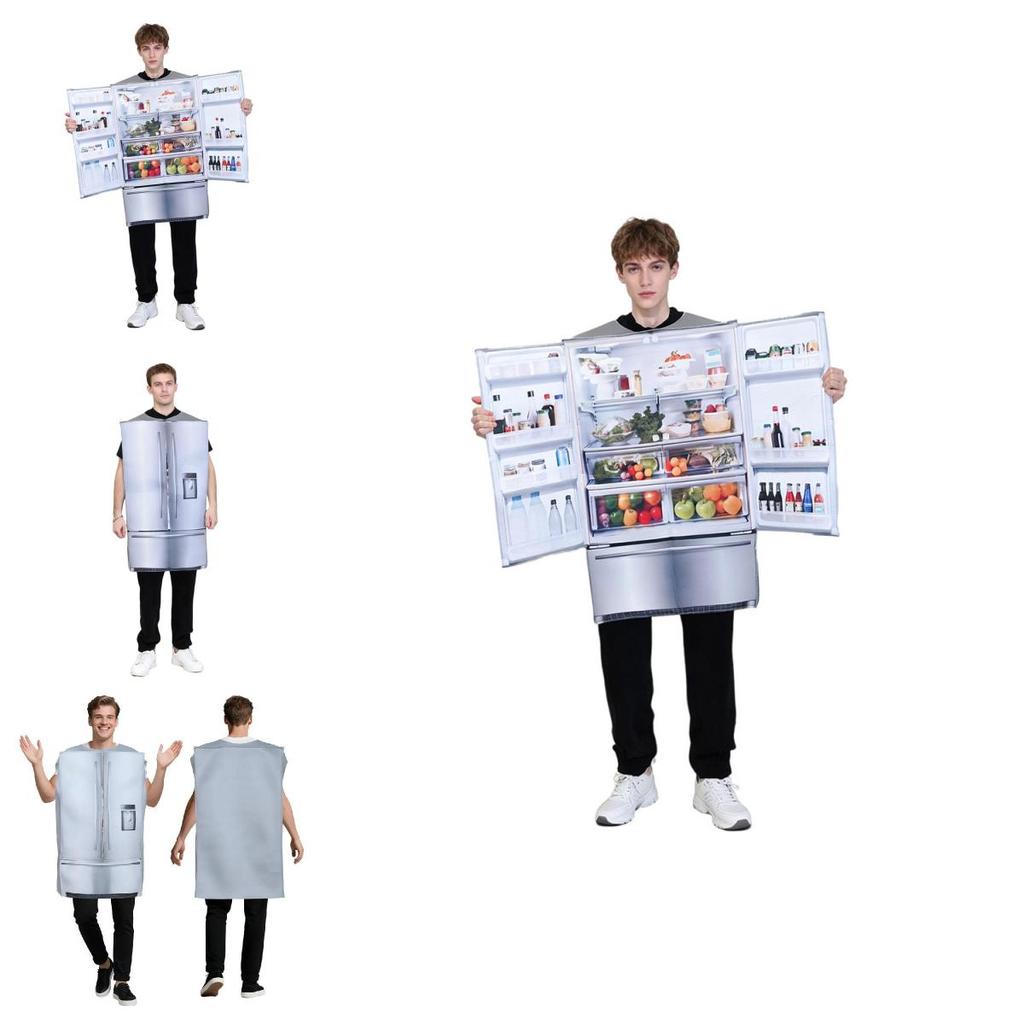 Disfraz de Halloween Refrigerador Traje de Cosplay Para Adultos Fiesta y Bar Creadores Divertidos