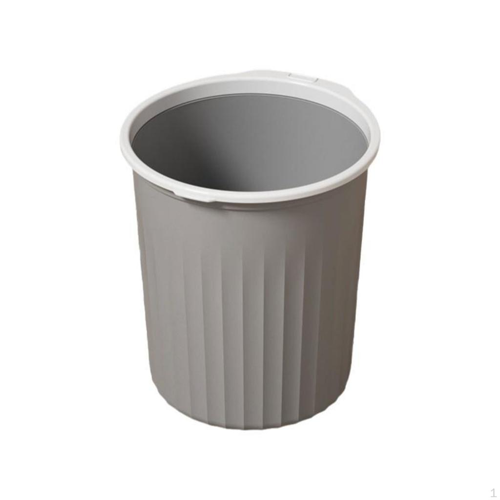 Large Trash Can Waste Bin, Pressure Ring, Kitchen, Bathroom, Office Quiet Gray 2pcs