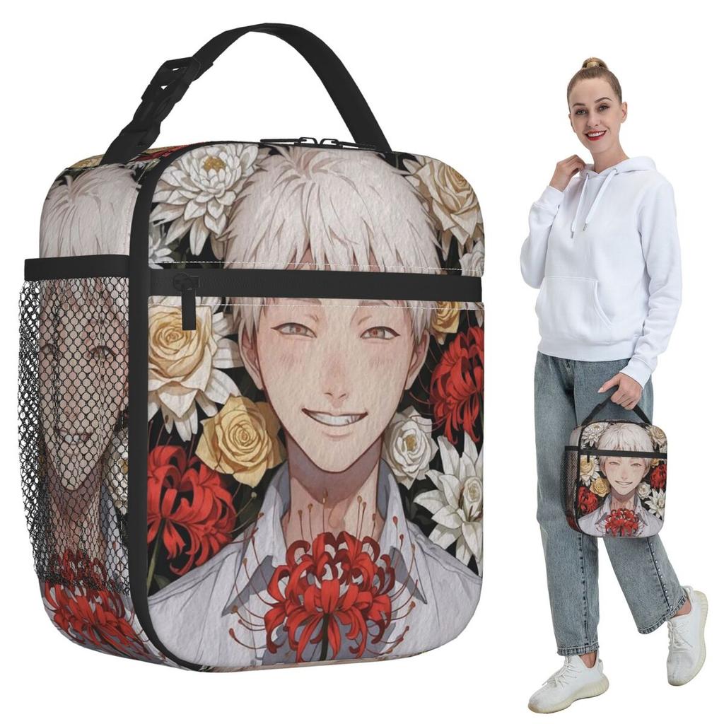 The Summer Hikaru Died Anime Insulated Lunch Bag for Kids School Cooler Thermal Food Box Tote Portable Lunch Boxes Container