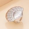 Casual Resort Ocean Series Shell Stainless Steel 18K Gold Titanium Ring