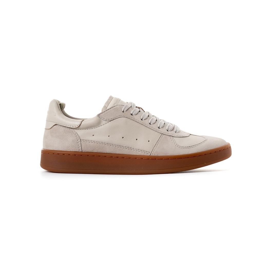 Factory couple niche OFF German training shoes retro OC old white shoes soft cowhide women's flat casual board shoes