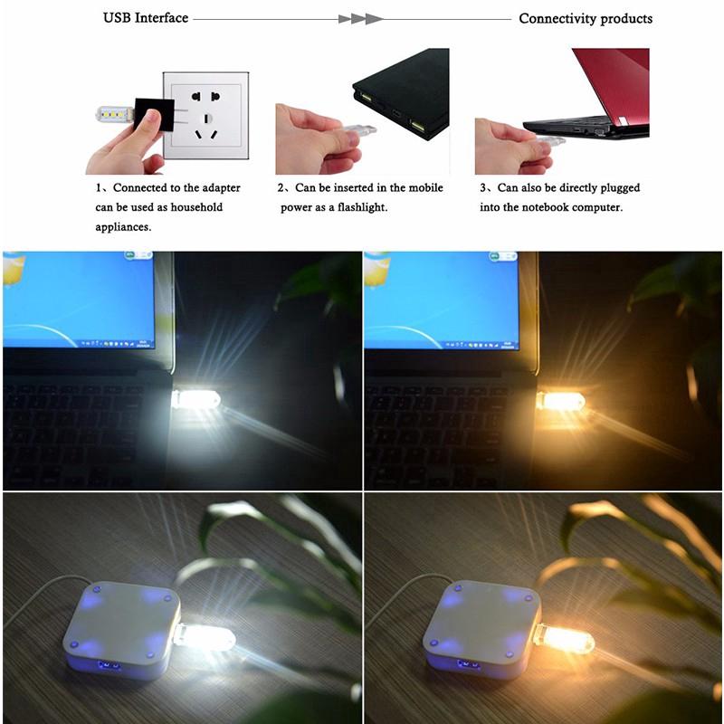 1PCS USB LED BOOK Reading Lamp Night Light 1W 5V Charger Power 3LED 8LED 24LED LED Light Eye Protection Energy Saving