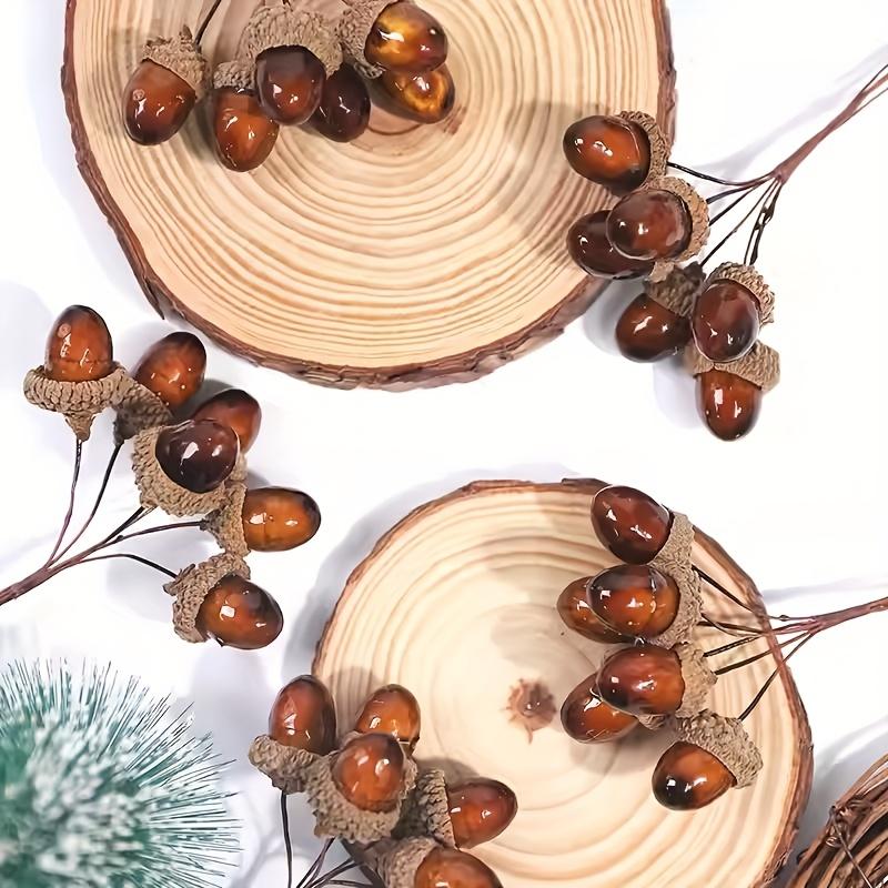 Artificial Simulation Acorns for Crafts Simulation Mini Acorns Thanksgiving Decoration DIY Wedding House Decoration
