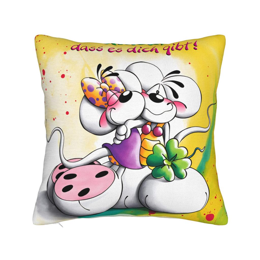 Comic Cartoons Diddl Pillow Case Soft Pillow Cover For Living Room Sofa Novelty Pillowcases