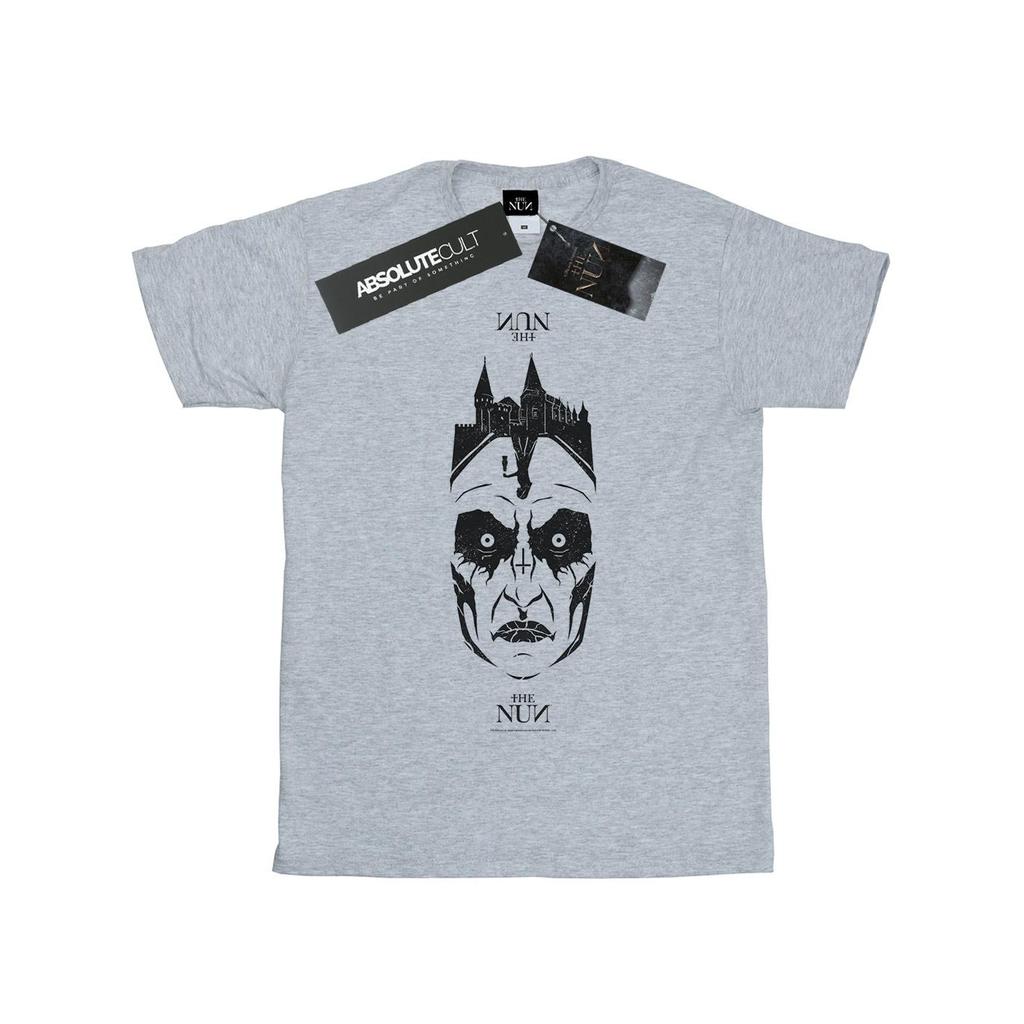 The Nun Womens/Ladies Distressed Face Cotton Boyfriend T-Shirt