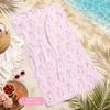 Pink Bow Beach Towel flat print Coquette Aesthetic Ribbon Bath Towels for Summer Holiday Pool Party Outdoor Travel Shawl