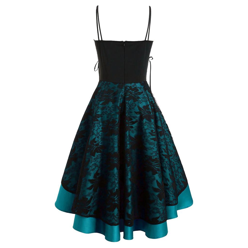 Womne Vintage High Grade Cami Bandage  High Low Dress Party Dress