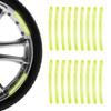 TOCCOOL High Brightness Reflective Wheel Sticker Fluorescent Green Rim Decal
