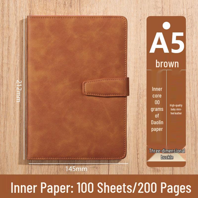 Personalized A5 Soft Leather Notebooks with Logo Printing: Custom Covers & Pages for Office Use