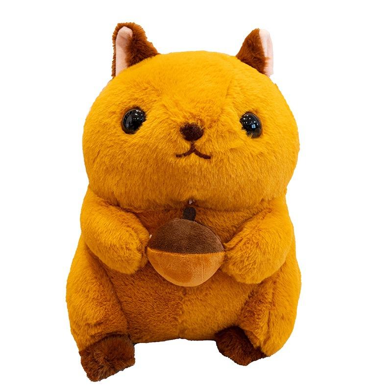 Cute Chubby Squirrel Doll Plush Toy Little Squirrel Doll Children's Company Soothing Rag Doll Birthday Gift