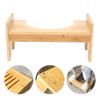 Bamboo Toilet Stool Poop Stool Portable Squat Bench Potty Stool for Adults Kids, Non-Slip Toilet Squatting Stool Poop Seat