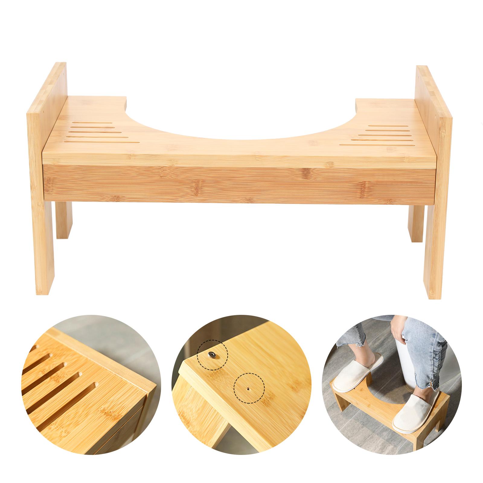 

Bamboo Toilet Stool Poop Stool Portable Squat Bench Potty Stool for Adults Kids, Non-Slip Toilet Squatting Stool Poop seat United States