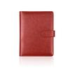 Red Leather A5 Business Loose-leaf Notebook with Card Holder