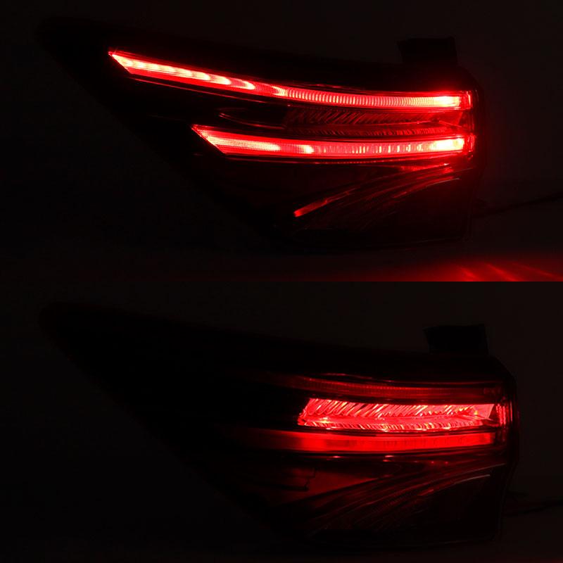 For Toyota Fortuner 2016 2017 2018 2019 2020 Car Tail Light Assembly Rear Driving Light Stop Brake Lamp Taillamp Signal Lamp
