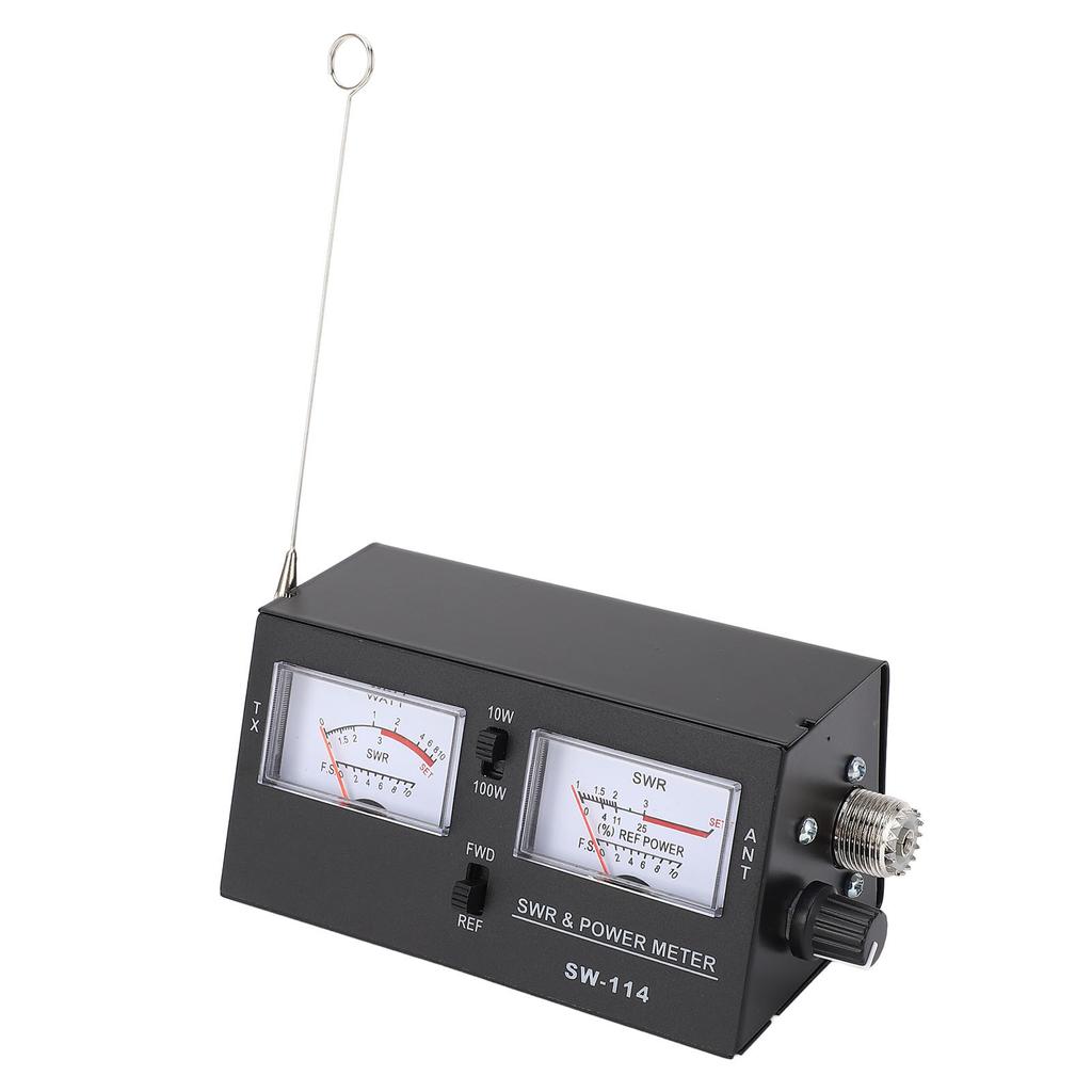 SWR and Power Meter 0‑10W 0‑100W 3 Functions SWR RF Field Strength Tester with S0239 Connector