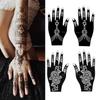 2PCS Henna Tattoo Stencils Flower Tattoo Template Temporary Hand Decal for Women DIY Body Art Henna Template Tattoos