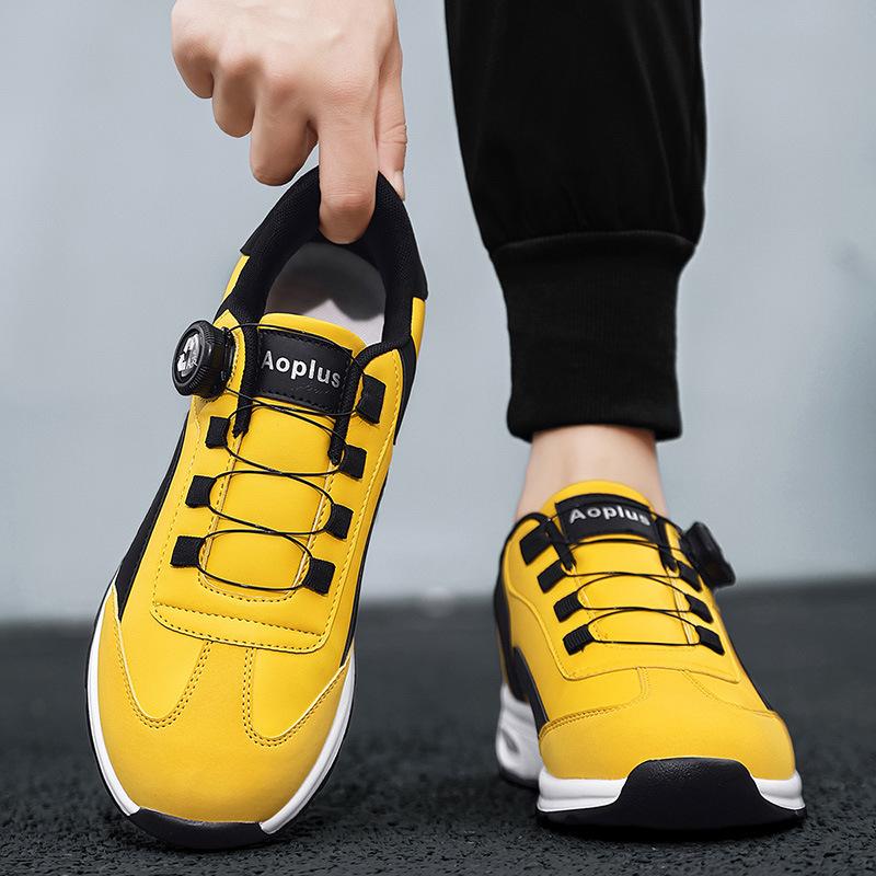 New low-top air cushion rotating buckle sports shoes outdoor light and comfortable cushioning casual shoes