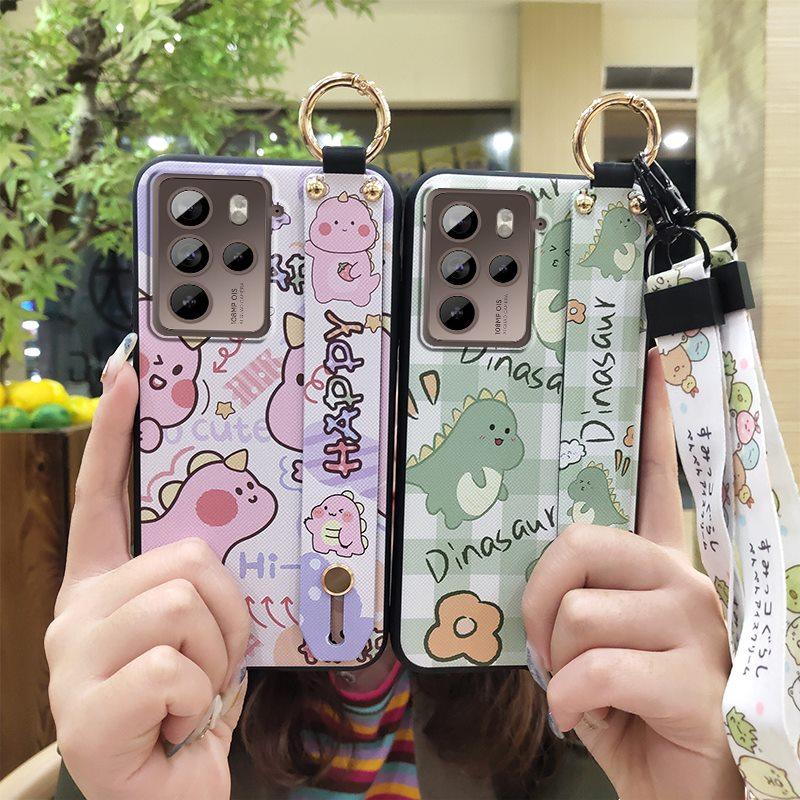 Anti-knock Wristband Phone Case For HTC U23 Pro/U23 Back Cover Anti-dust Phone Holder Cartoon Wrist Strap Dirt-resistant